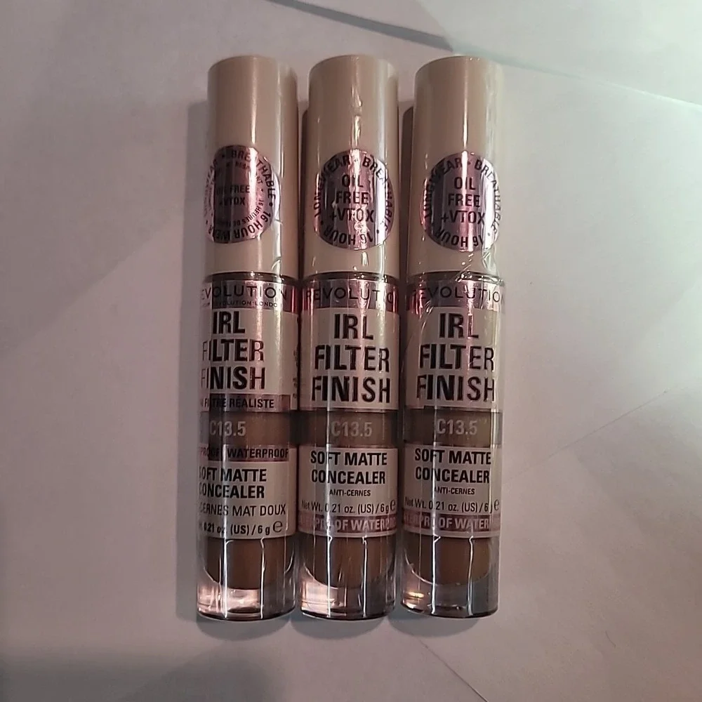 Lot of 3‎ | Revolution IRL Filter Finish Soft Matte Concealer (0.21oz/6g) C13.5